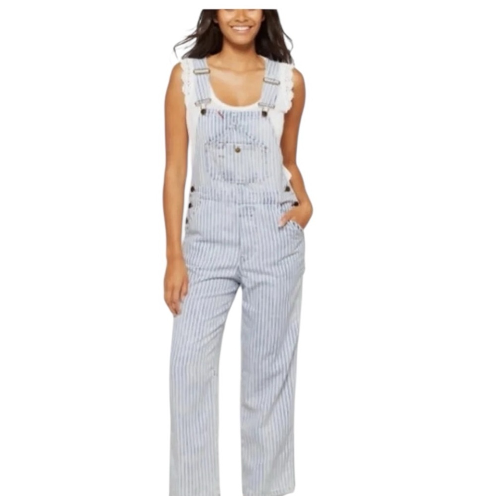 Faherty Brand Railroad Stripe Overalls